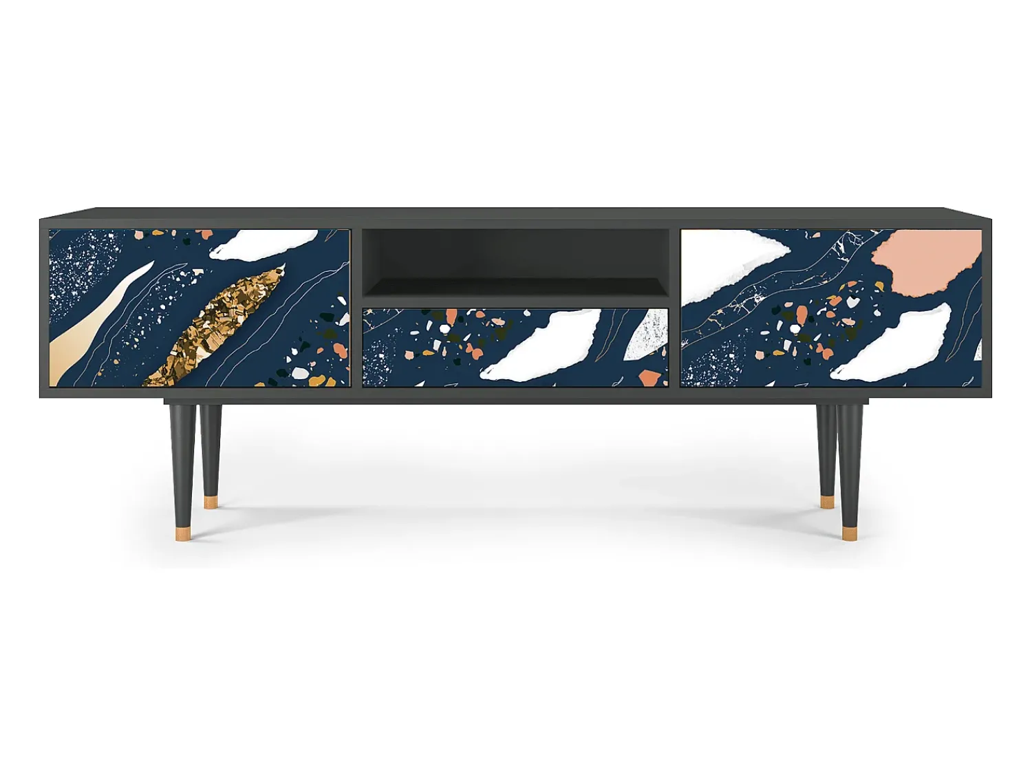 Mueble de TV - 170х59х41 cm - T6 - Nude Iceberg, Antracite^ Móvel De Tv