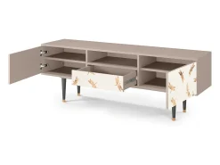 Móvel De Tv* Mueble de TV - 170х59х41 cm - T6 - Nude Dragonflies, Latte Bege