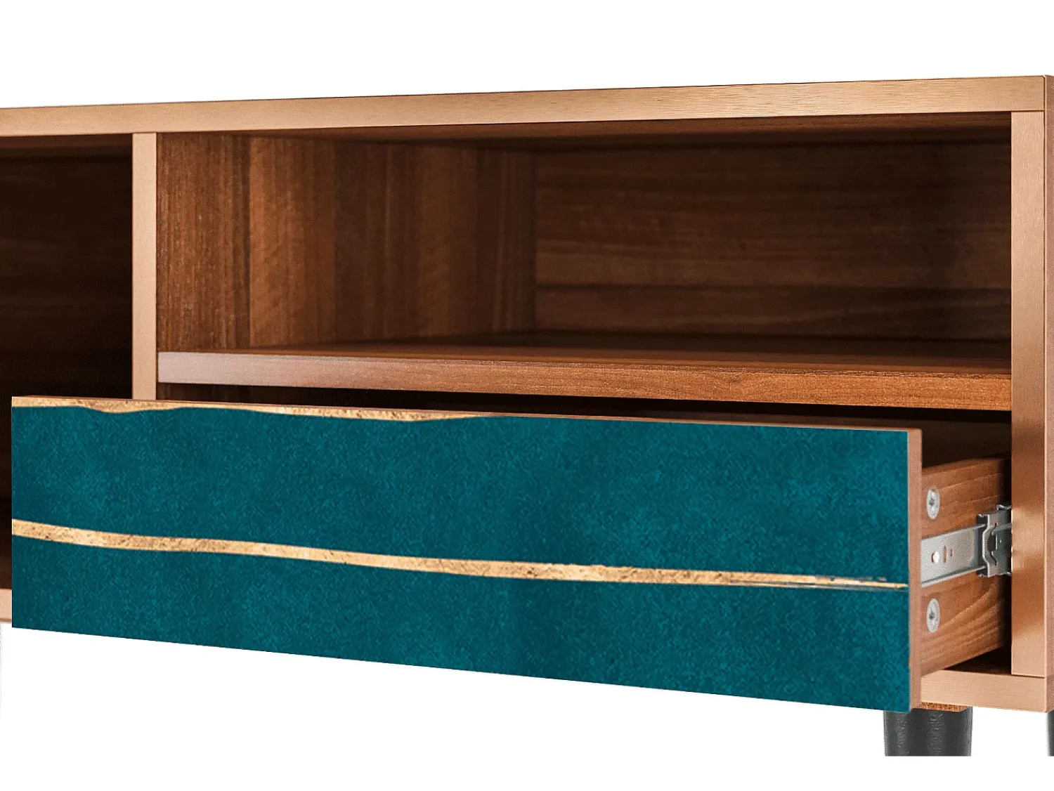 Móvel De Tv| Mueble de TV - 115х59х48 cm - T3 - Ocean Drive, Nogueira Castanho