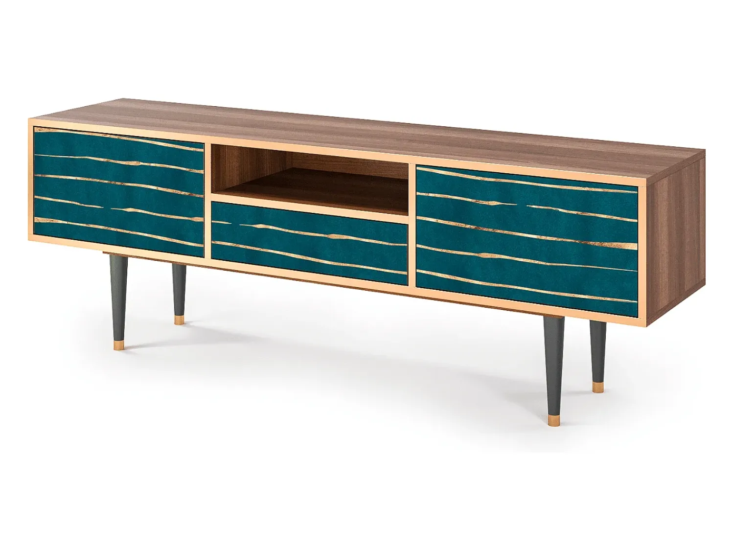 Mueble de TV - 170х59х41 cm - T6 - Ocean Drive, Nogueira^ Móvel De Tv