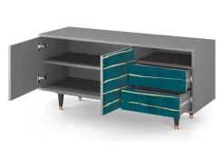 Móvel De Tv| Mueble de TV - 125х56х41 cm - T7 - Ocean Drive, Cinza Cinzento