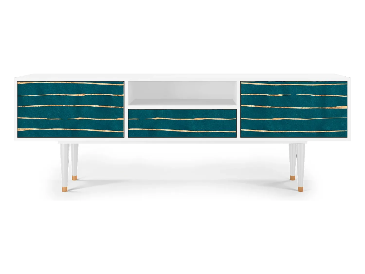 Mueble de TV - 170х59х41 cm - T6 - Ocean Drive, Branco Bege
