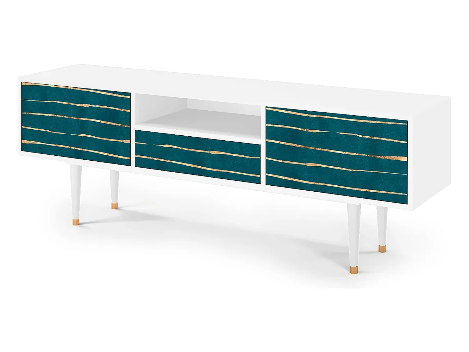 Mueble de TV - 170х59х41 cm - T6 - Ocean Drive, Branco Bege