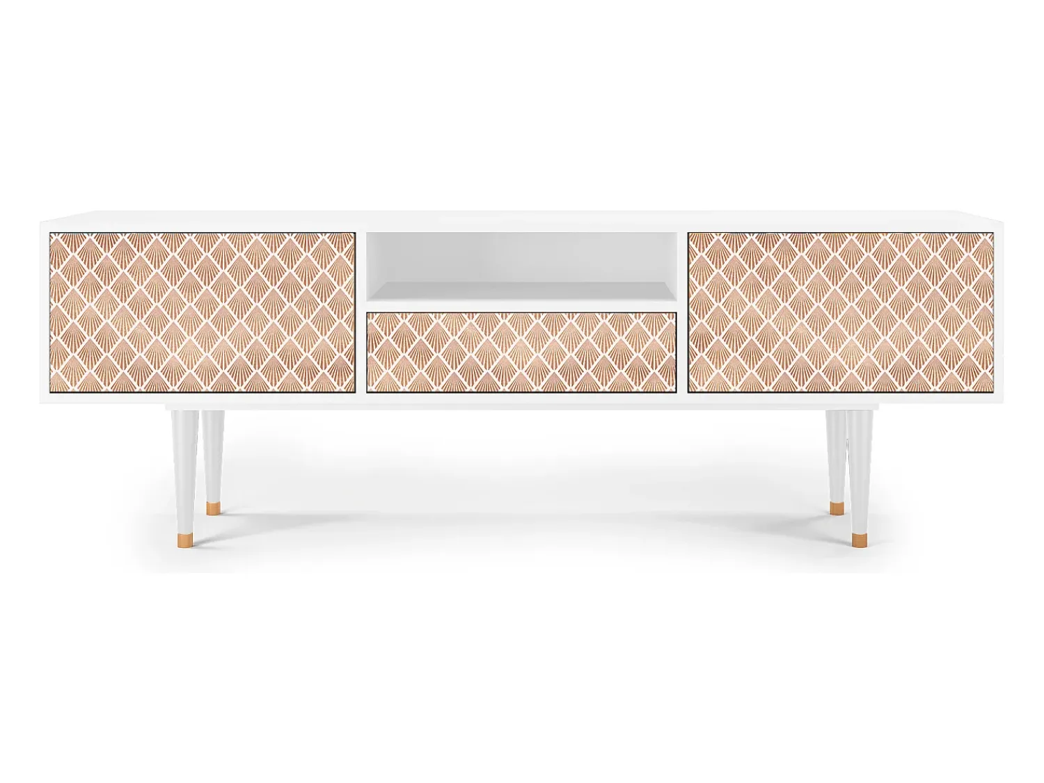 Mueble de TV - 170х59х41 cm - T6 - Pastel Sunrise, Branco^ Móvel De Tv