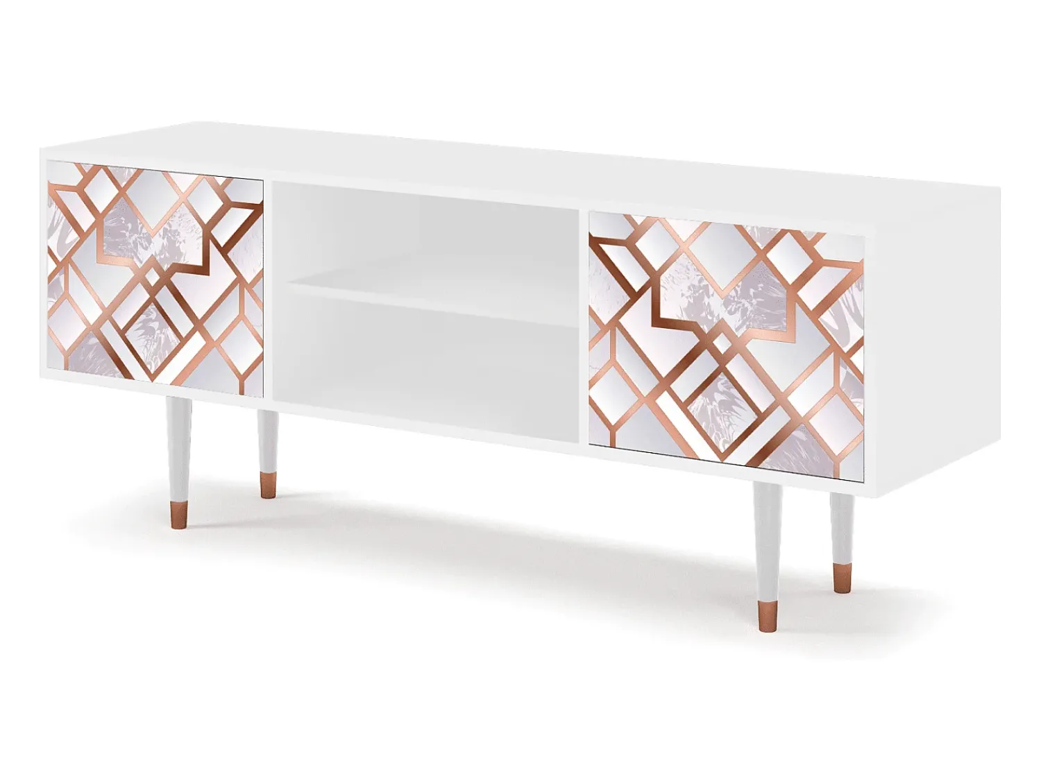 Móvel De Tv| Mueble de TV - 170х69х48 cm - T2 - Pastel Fairytale, Branco Bege