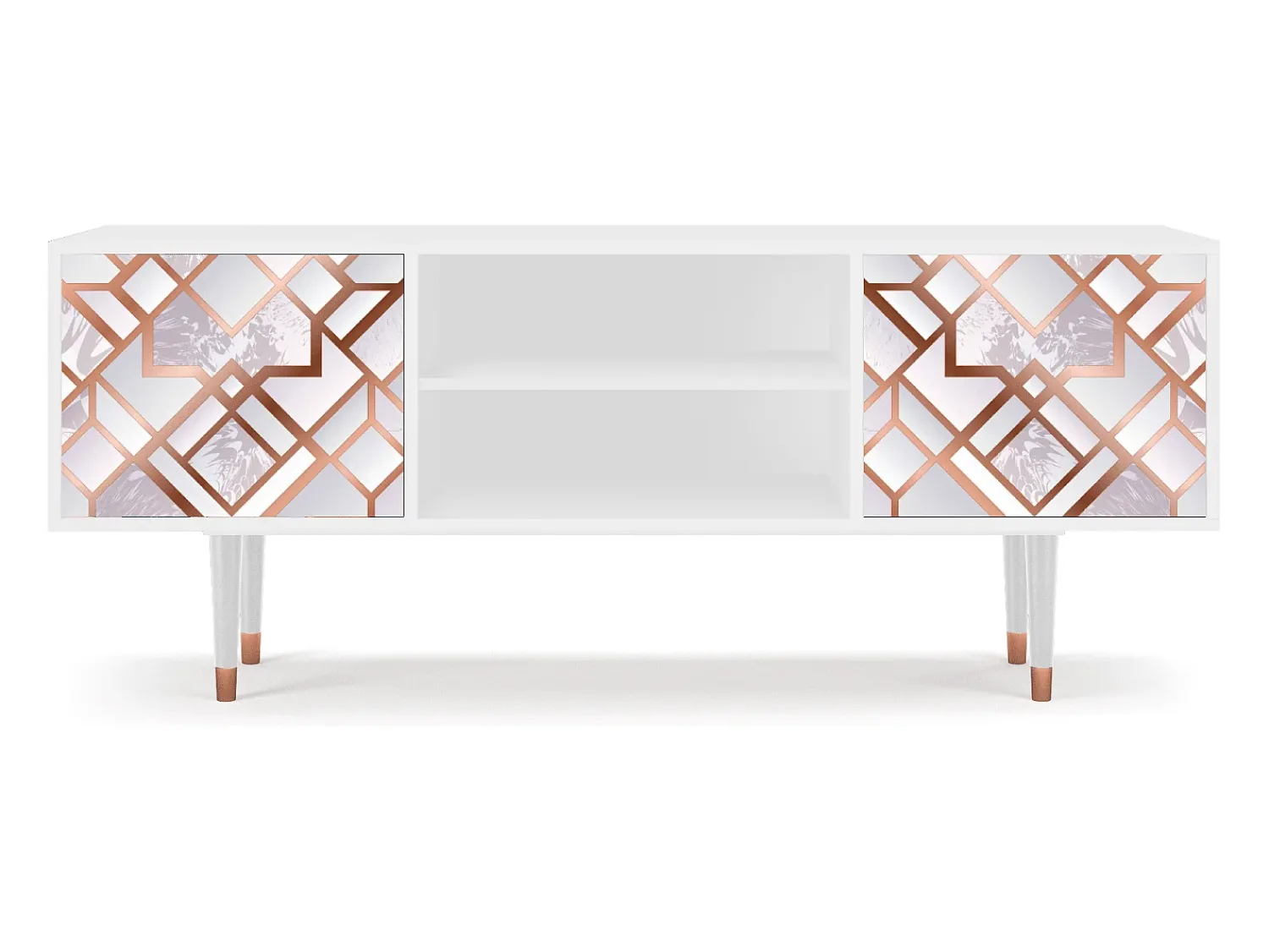 Móvel De Tv| Mueble de TV - 170х69х48 cm - T2 - Pastel Fairytale, Branco Bege