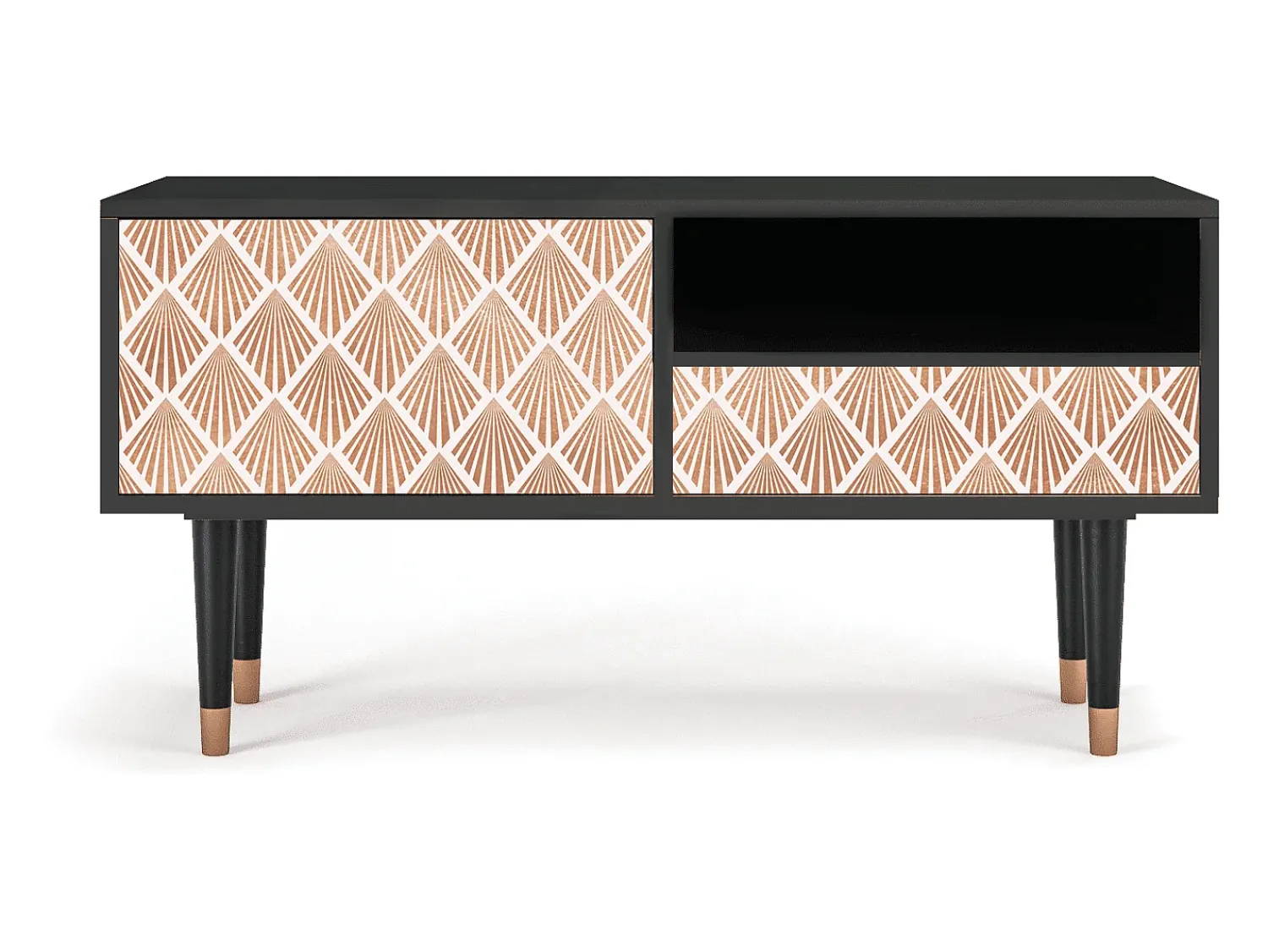 Móvel De Tv* Mueble de TV - 115х59х48 cm - T3 - Pastel Sunrise, Antracite Cinza antracite