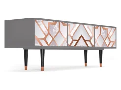 Móvel De Tv| Mueble de TV - 170х59х48 cm - T4 - Pastel Fairytale, Cinza Cinzento