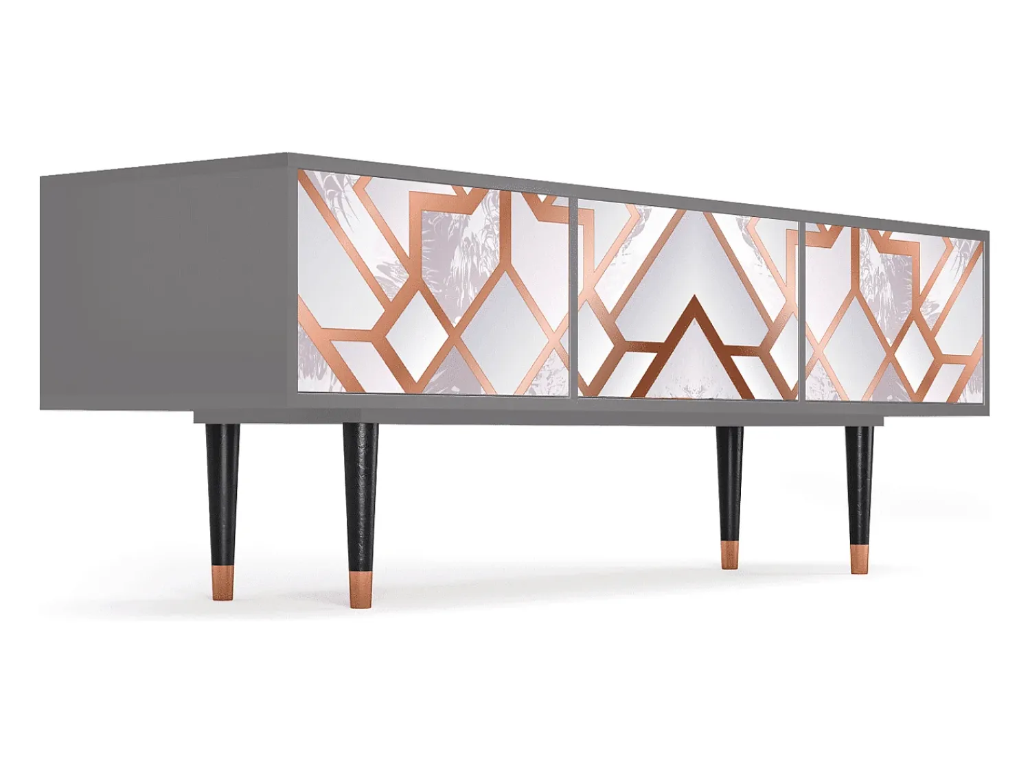 Móvel De Tv| Mueble de TV - 170х59х48 cm - T4 - Pastel Fairytale, Cinza Cinzento