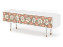 Móvel De Tv| Mueble de TV - 170х59х48 cm - T4 - Peach Grove, Branco Bege