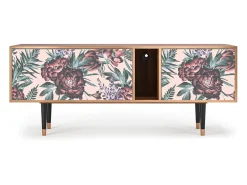 Mueble de TV - 170х69х48 cm - T1 - Peach Peonies, Nogueira^ Móvel De Tv