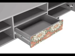 Móvel De Tv* Mueble de TV - 170х59х41 cm - T6 - Peach Grove, Cinza Cinzento