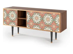 Móvel De Tv| Mueble de TV - 150х69х41 cm - T5 - Peach Grove, Nogueira Castanho