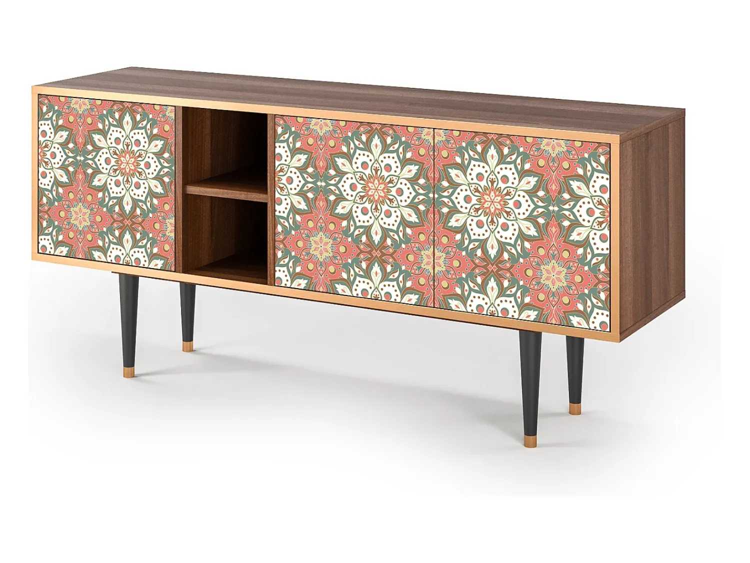 Móvel De Tv| Mueble de TV - 150х69х41 cm - T5 - Peach Grove, Nogueira Castanho