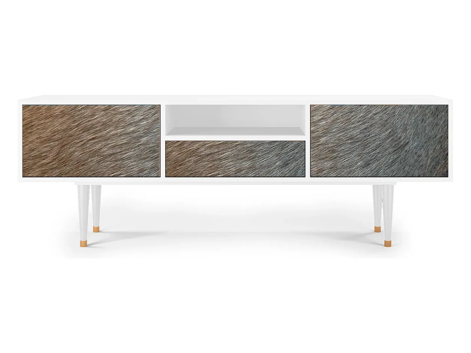 Mueble de TV - 170х59х41 cm - T6 - Peanut Hair, Branco^ Móvel De Tv