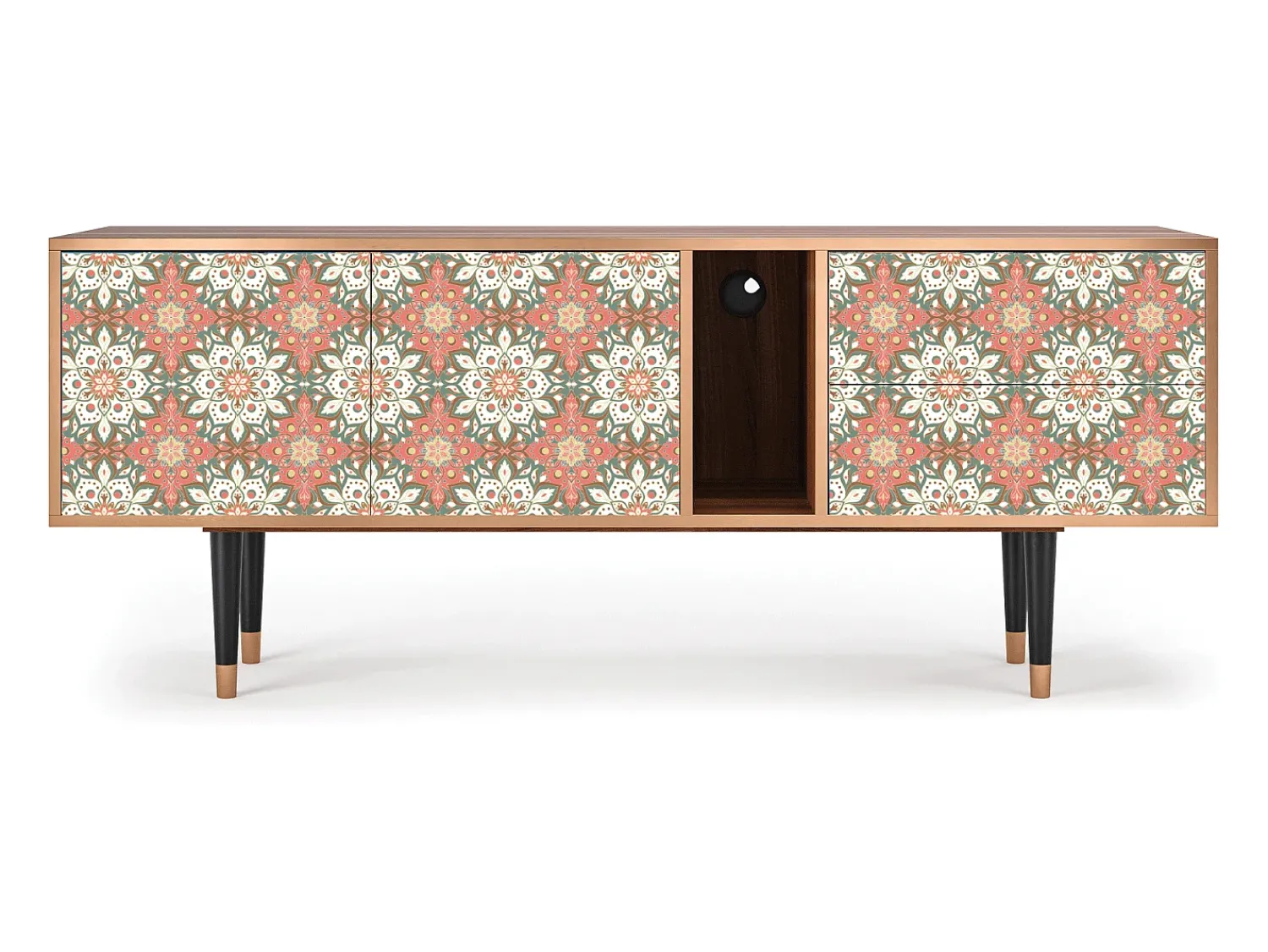 Móvel De Tv| Mueble de TV - 170х69х48 cm - T1 - Peach Grove, Nogueira Castanho