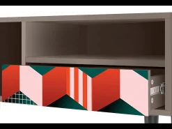 Móvel De Tv| Mueble de TV - 115х59х48 cm - T3 - Pepsi-Cola, Latte Bege