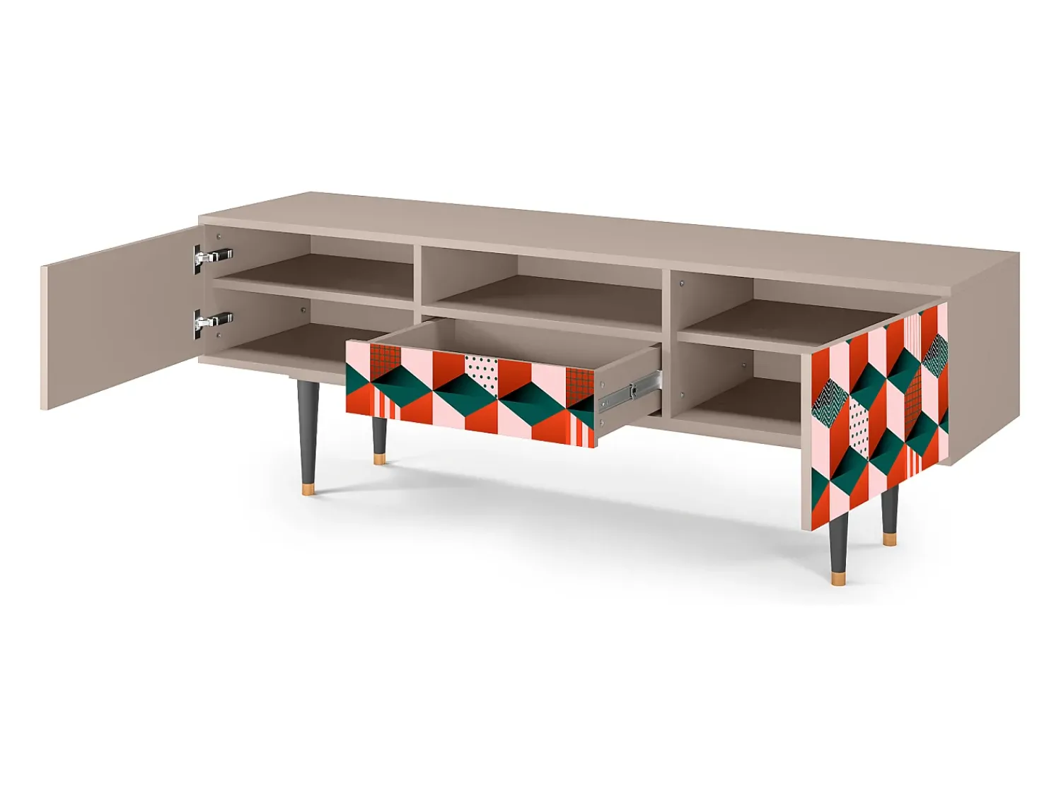 Mueble de TV - 170х59х41 cm - T6 - Pepsi-Cola, Latte Bege