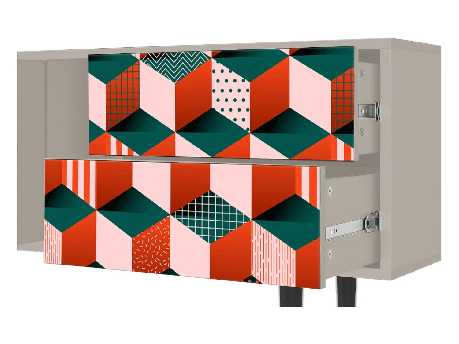Móvel De Tv| Mueble de TV - 170х69х48 cm - T1 - Pepsi-Cola, Areia Bege
