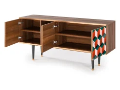 Móvel De Tv* Mueble de TV - 150х69х41 cm - T5 - Pepsi-Cola, Nogueira Castanho