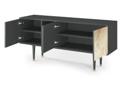 Móvel De Tv| Mueble de TV - 150х69х41 cm - T5 - Plant of the Dessert, Antracite Cinza antracite