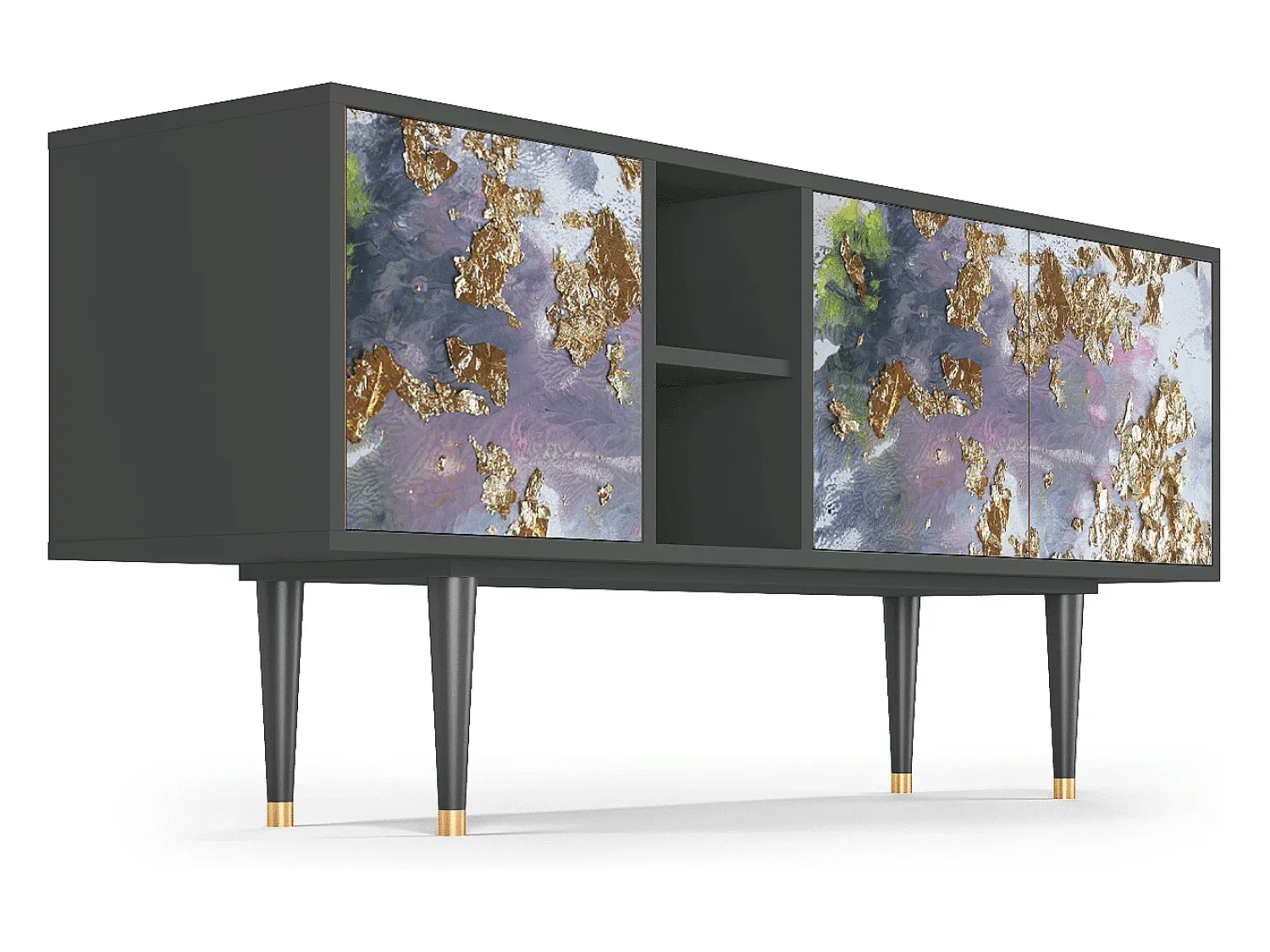 Mueble de TV - 150х69х41 cm - T5 - Planet Earth, Antracite^ Móvel De Tv