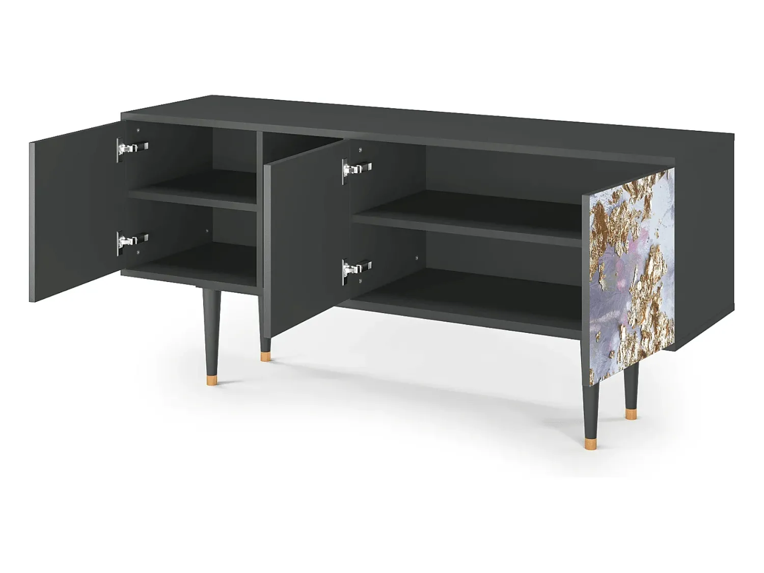 Mueble de TV - 150х69х41 cm - T5 - Planet Earth, Antracite^ Móvel De Tv