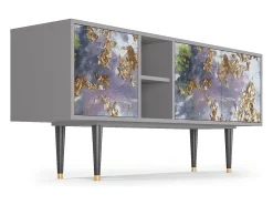 Móvel De Tv| Mueble de TV - 150х69х41 cm - T5 - Planet Earth, Cinza Cinzento