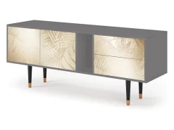 Móvel De Tv| Mueble de TV - 170х69х48 cm - T1 - Plant of the Dessert, Cinza Cinzento