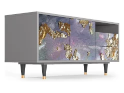Móvel De Tv| Mueble de TV - 125х56х41 cm - T7 - Planet Earth, Cinza Cinzento