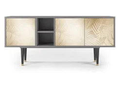 Móvel De Tv| Mueble de TV - 150х69х41 cm - T5 - Plant of the Dessert, Cinza Cinzento