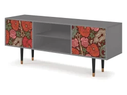 Móvel De Tv* Mueble de TV - 170х69х48 cm - T2 - Poppy Garden, Cinza Cinzento