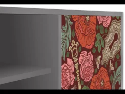 Móvel De Tv* Mueble de TV - 170х69х48 cm - T2 - Poppy Garden, Cinza Cinzento