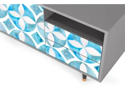 Móvel De Tv| Mueble de TV - 125х56х41 cm - T7 - Porto Mood, Cinza Cinzento