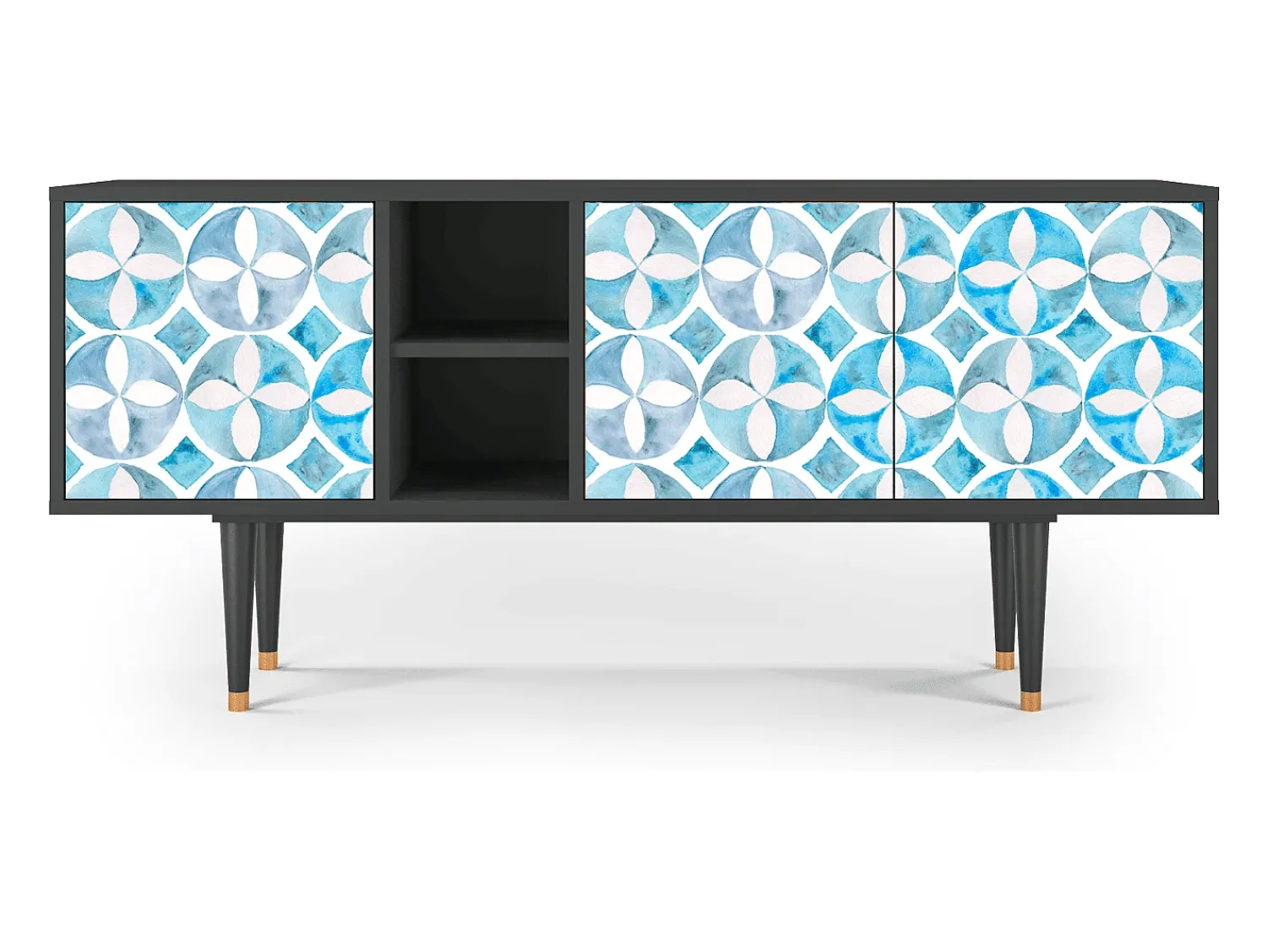 Móvel De Tv| Mueble de TV - 150х69х41 cm - T5 - Porto Mood, Antracite Cinza antracite