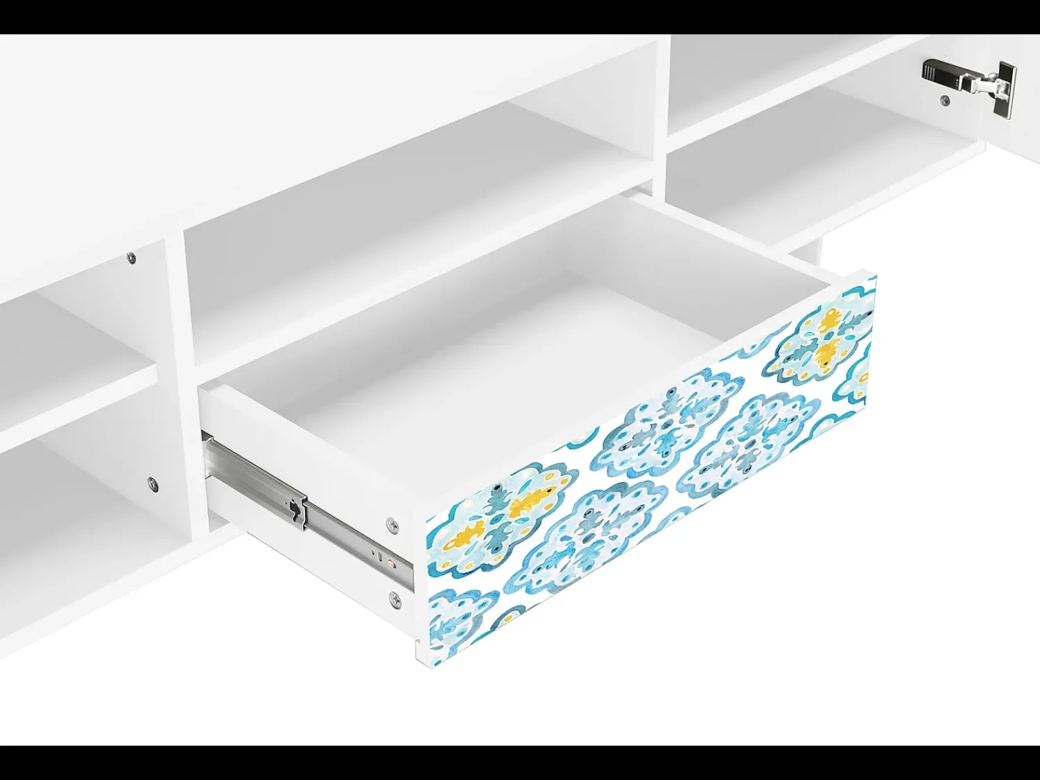 Mueble de TV - 170х59х41 cm - T6 - Portugese tiles, Branco^ Móvel De Tv