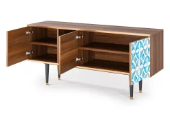 Móvel De Tv* Mueble de TV - 150х69х41 cm - T5 - Porto Mood, Nogueira Castanho