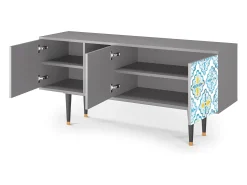 Mueble de TV - 150х69х41 cm - T5 - Portugese tiles, Cinza^ Móvel De Tv