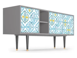 Mueble de TV - 150х69х41 cm - T5 - Portugese tiles, Cinza^ Móvel De Tv