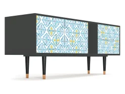 Mueble de TV - 170х69х48 cm - T1 - Portugese tiles, Antracite^ Móvel De Tv
