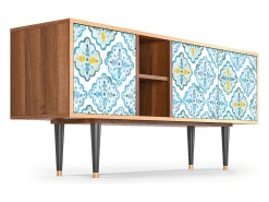 Móvel De Tv| Mueble de TV - 150х69х41 cm - T5 - Portugese tiles, Nogueira Castanho