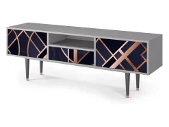 Móvel De Tv| Mueble de TV - 170х59х41 cm - T6 - Purple Temple, Cinza Cinzento