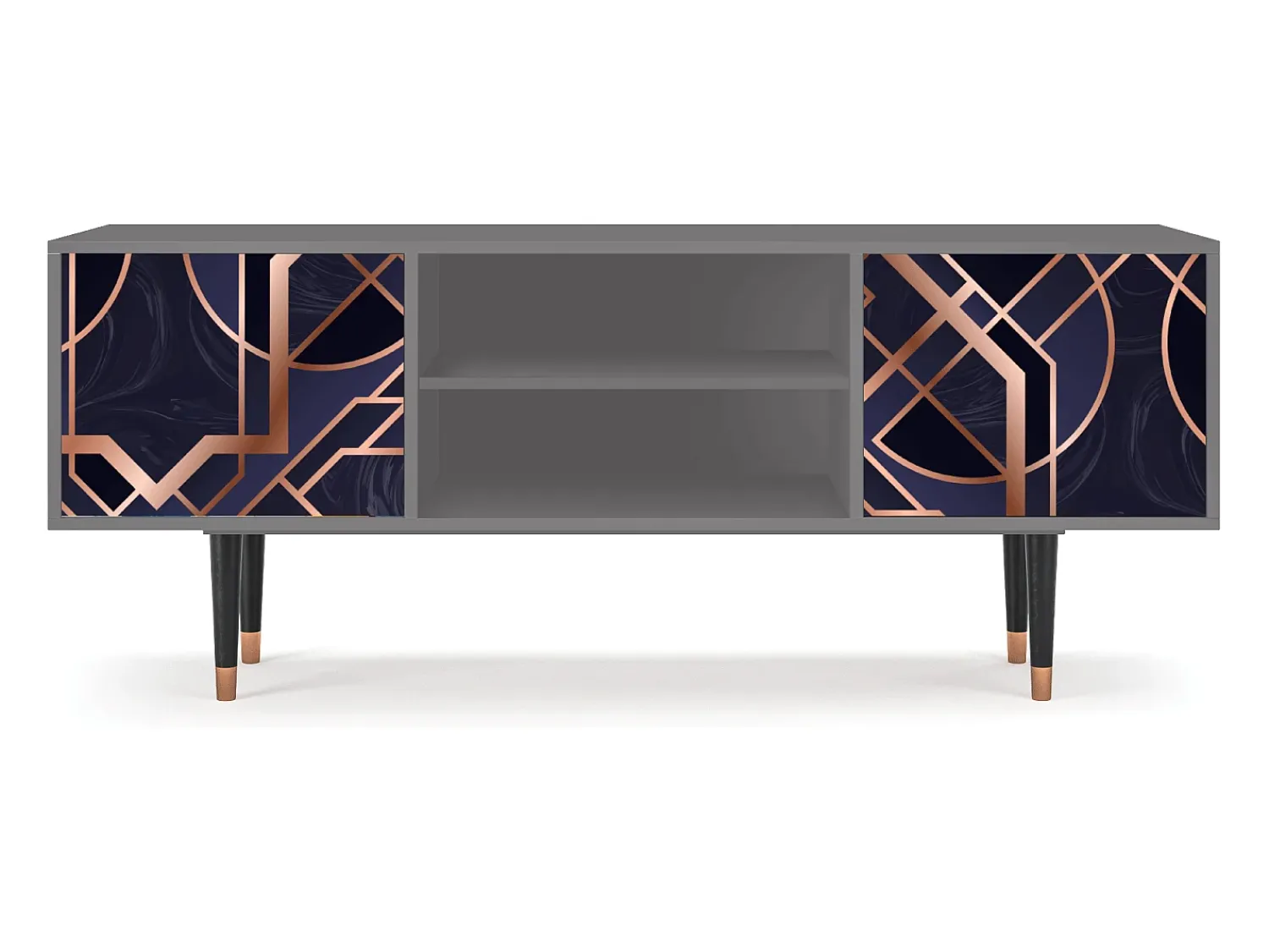 Móvel De Tv| Mueble de TV - 170х69х48 cm - T2 - Purple Temple, Cinza Cinzento