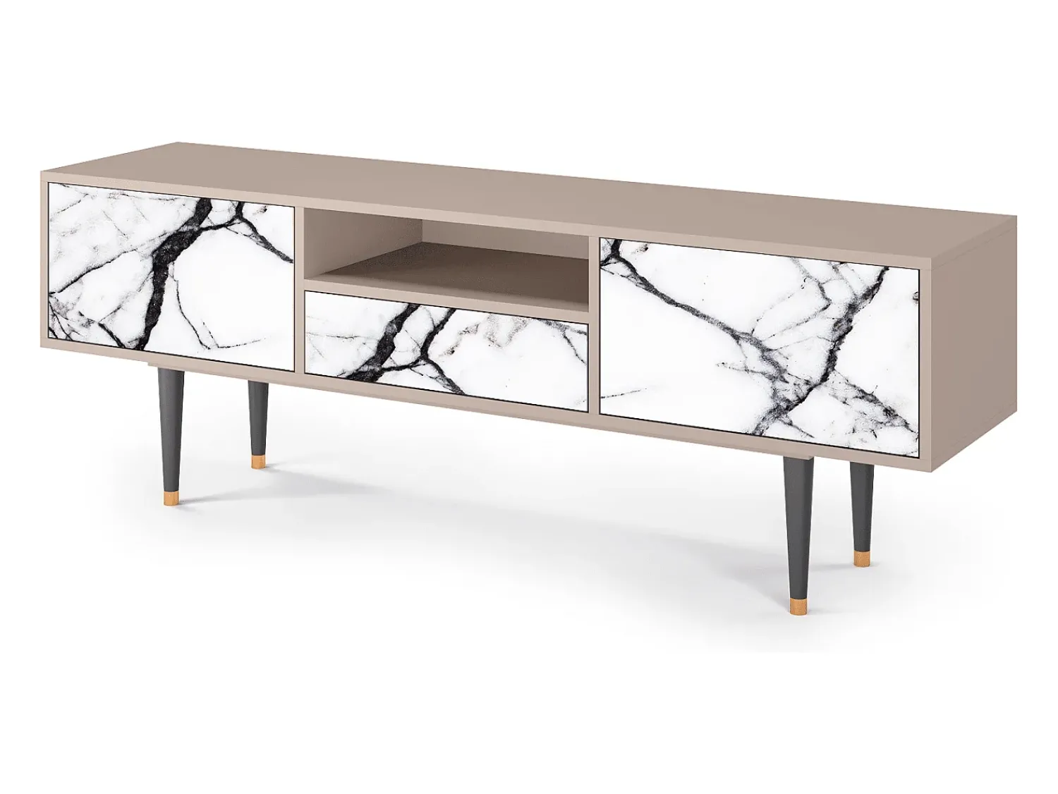 Mueble de TV - 170х59х41 cm - T6 - Raven Marble, Latte^ Móvel De Tv