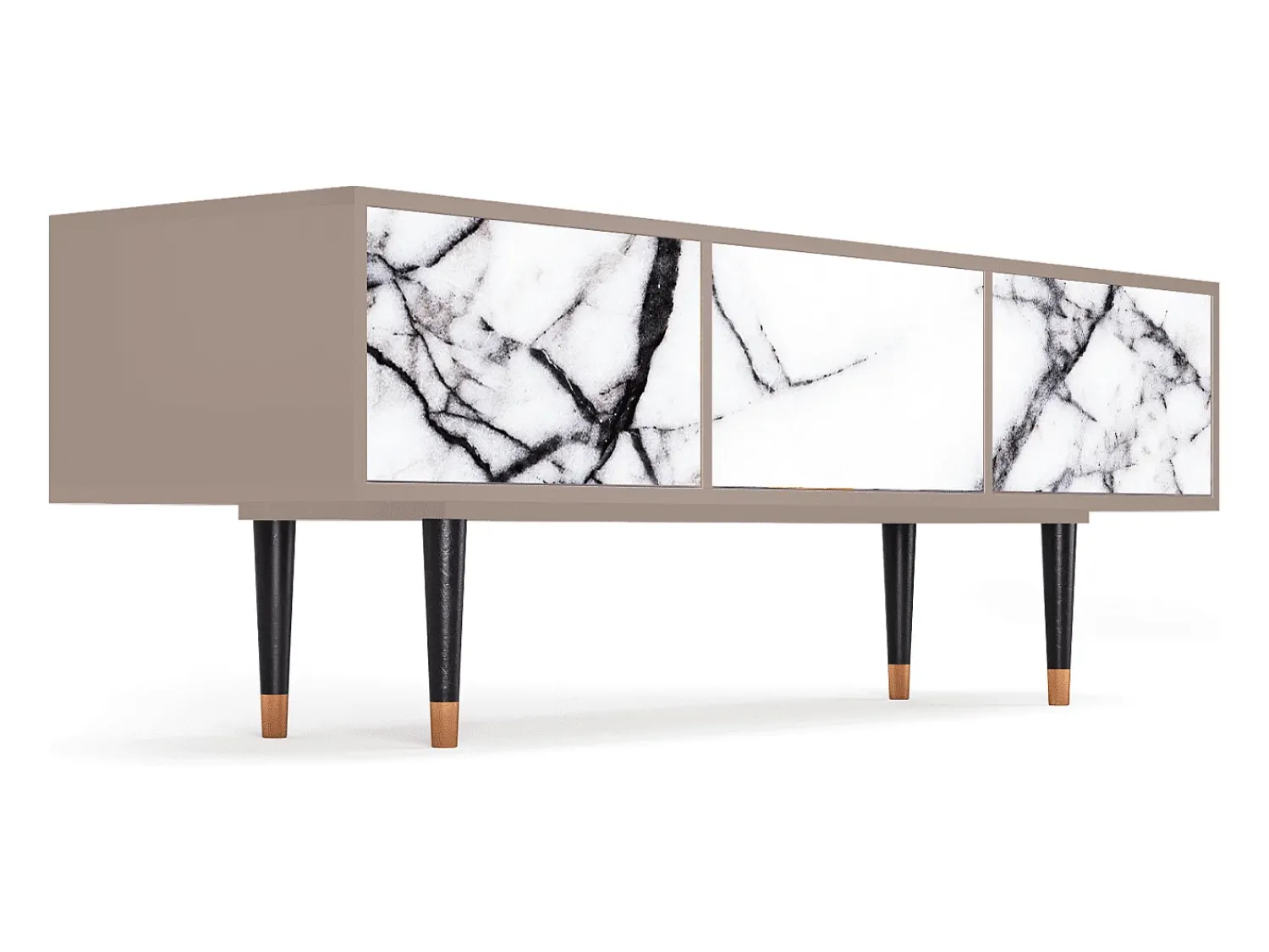 New Mueble de TV - 170х59х48 cm - T4 - Raven Marble, Latte Bege