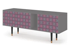 Móvel De Tv* Mueble de TV - 170х69х48 cm - T1 - Riviera Mosaic, Cinza Cinzento
