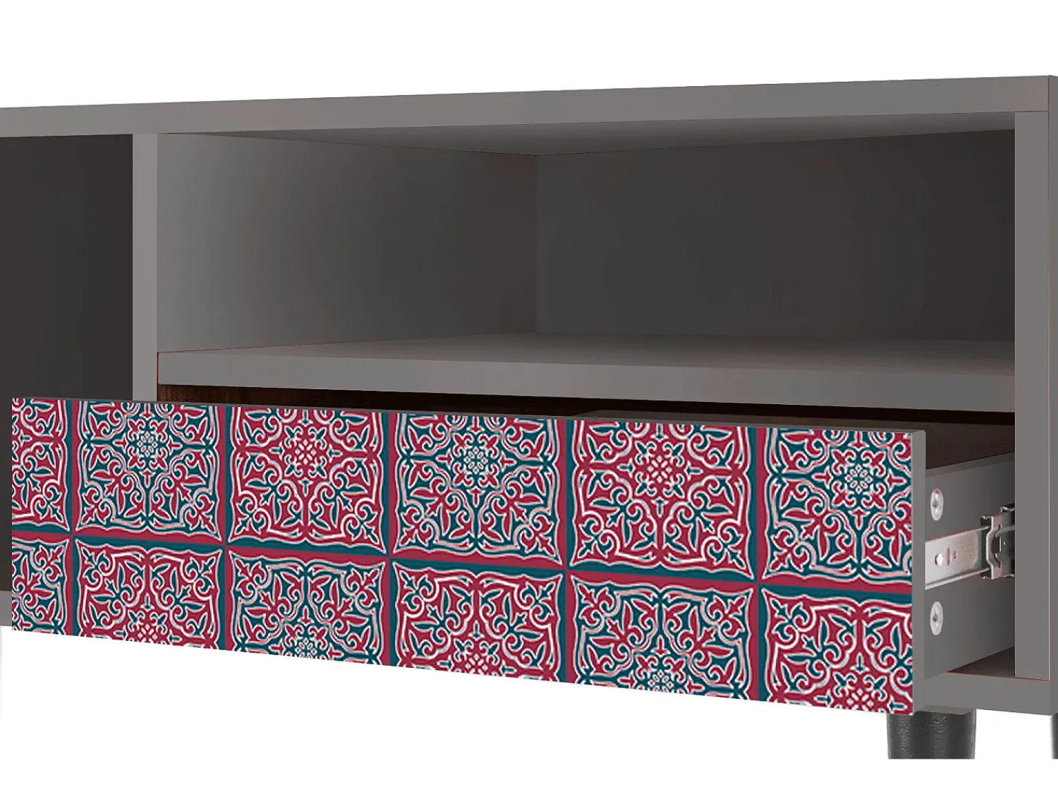 Mueble de TV - 115х59х48 cm - T3 - Riviera Mosaic, Cinza^ Móvel De Tv