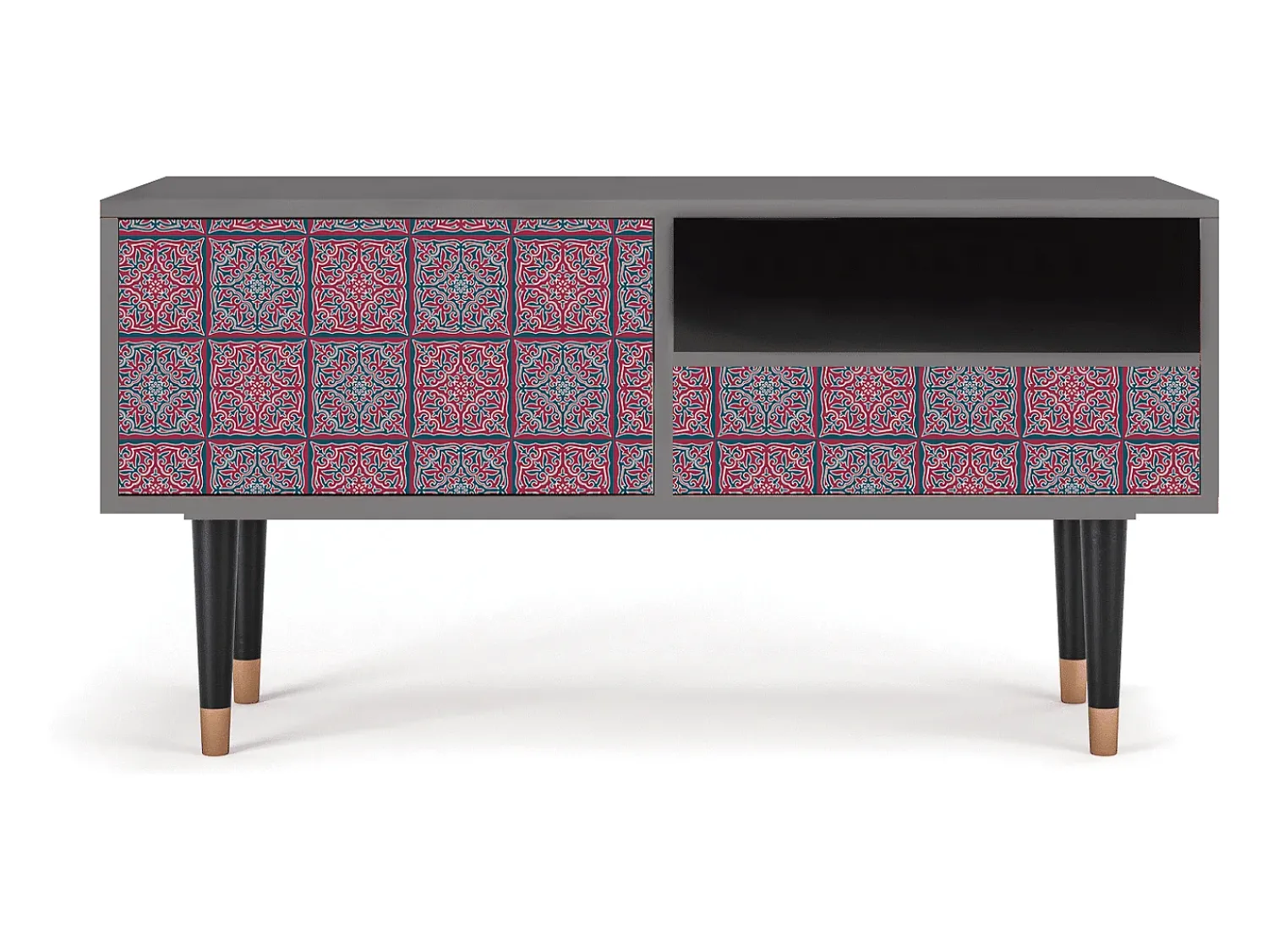 Mueble de TV - 115х59х48 cm - T3 - Riviera Mosaic, Cinza^ Móvel De Tv