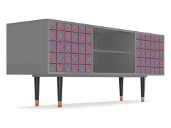 Móvel De Tv| Mueble de TV - 170х69х48 cm - T2 - Riviera Mosaic, Cinza Cinzento