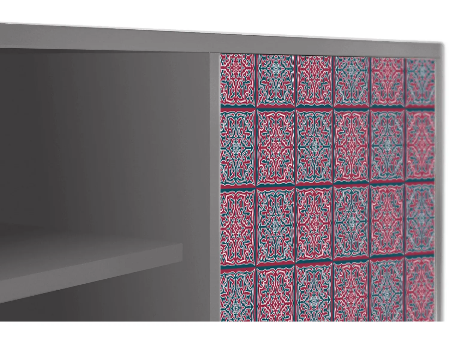 Móvel De Tv| Mueble de TV - 170х69х48 cm - T2 - Riviera Mosaic, Cinza Cinzento
